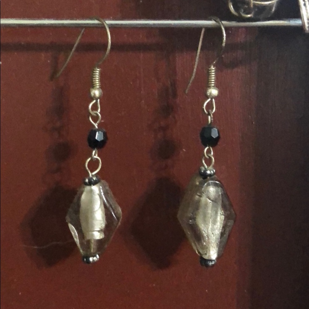 FREE W BUNDLE Handmade glass beaded earrings